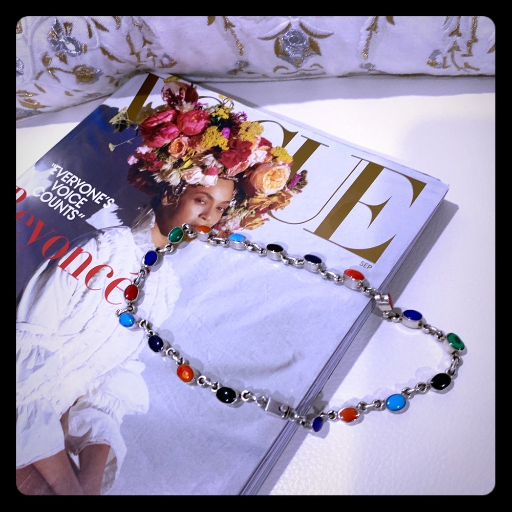 Vintage real gem stone necklace.